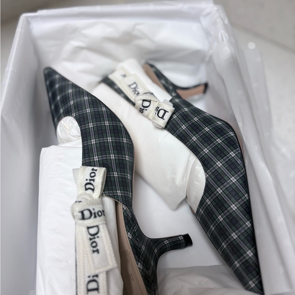 J'Adior Slingback Pump
Multicolor Check'n'Dior Printed Technical Fabric